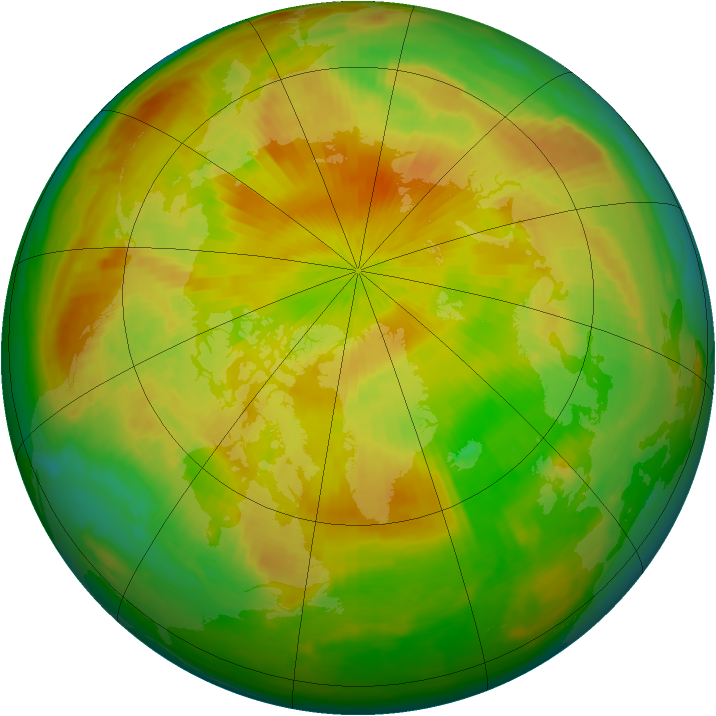 Arctic ozone map for 05 May 2000